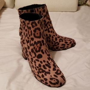 Leopard Ankle Boots